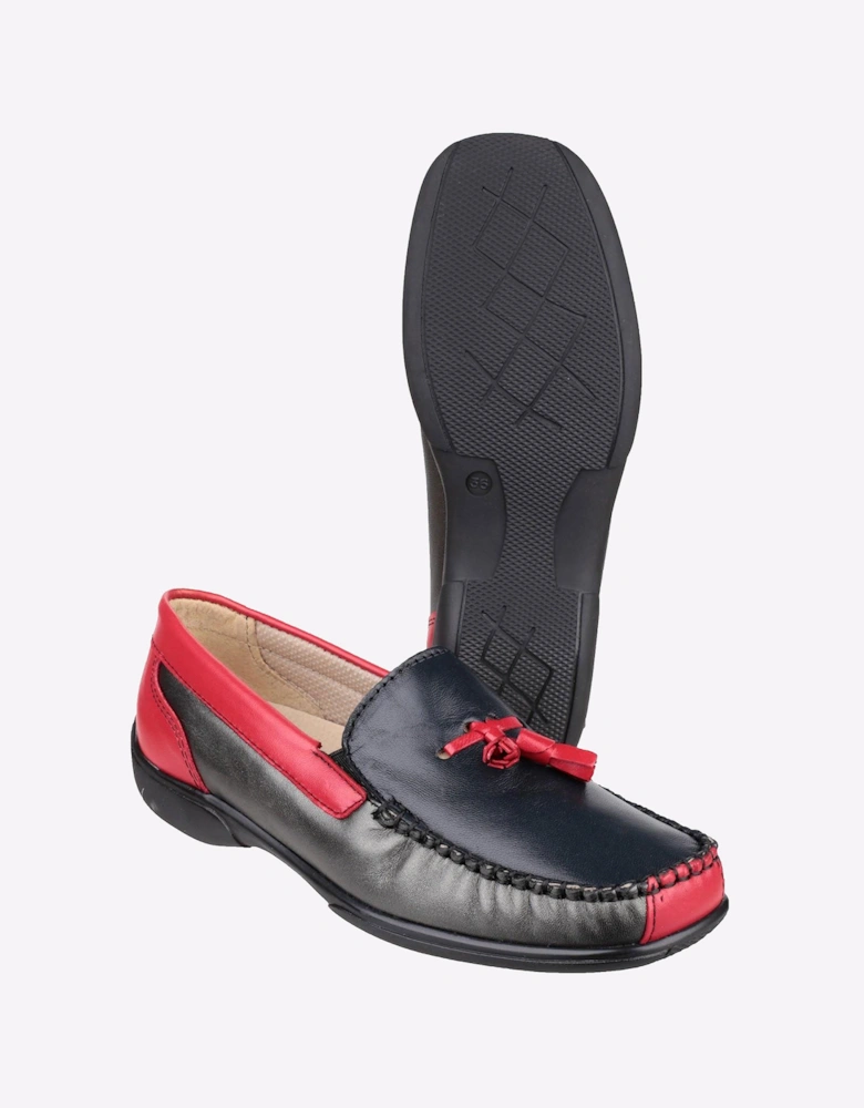 Cotswold Biddlestone Loafer Shoe Mens Black / Red