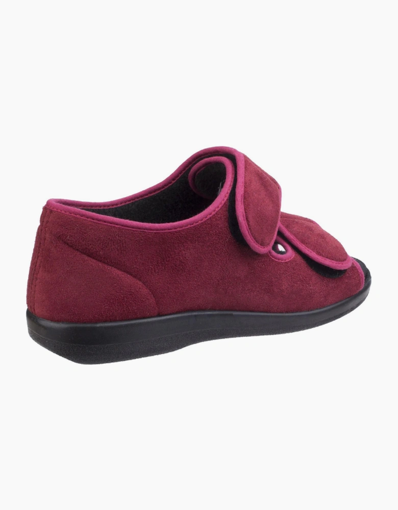GBS Med Brompton Wide Fit Slipper Burgundy