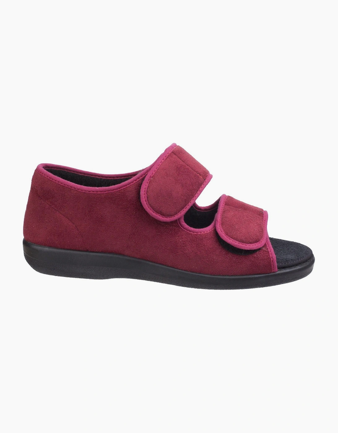 GBS Med Brompton Wide Fit Slipper Burgundy
