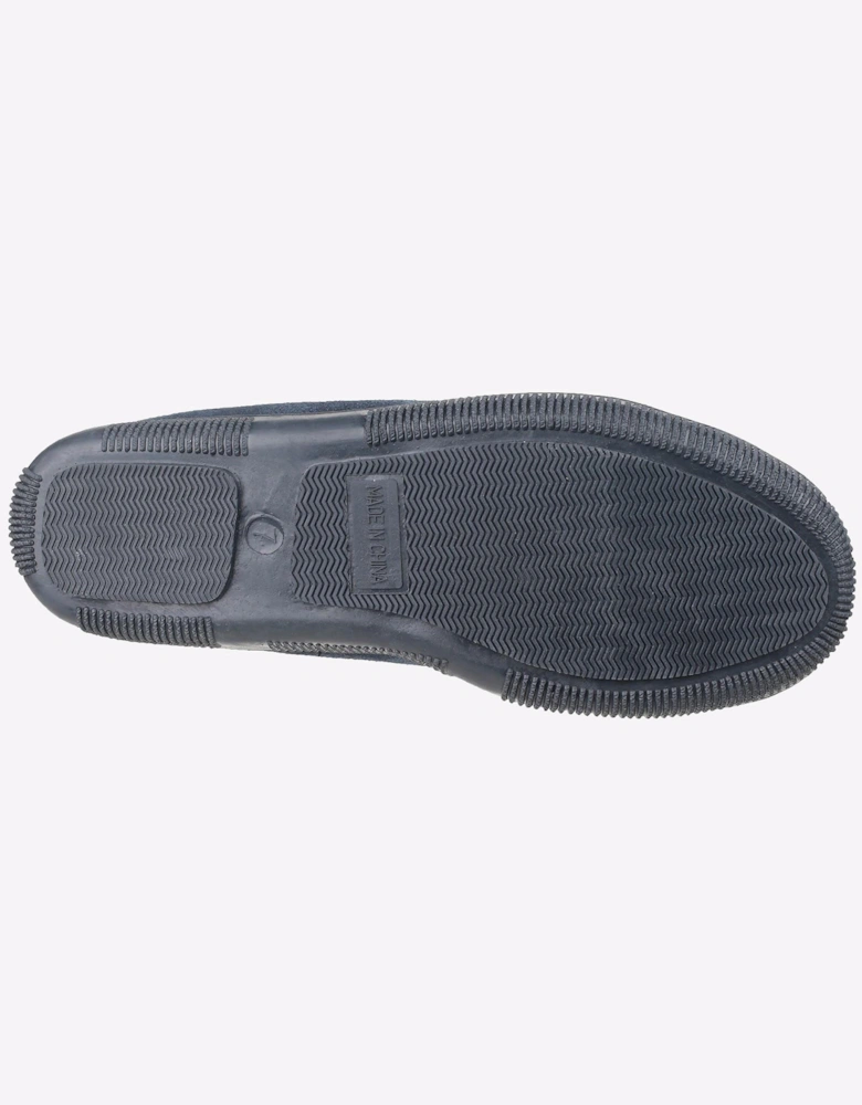 Cotswold Alberta Slip On Moccasin Slippers Mens Navy