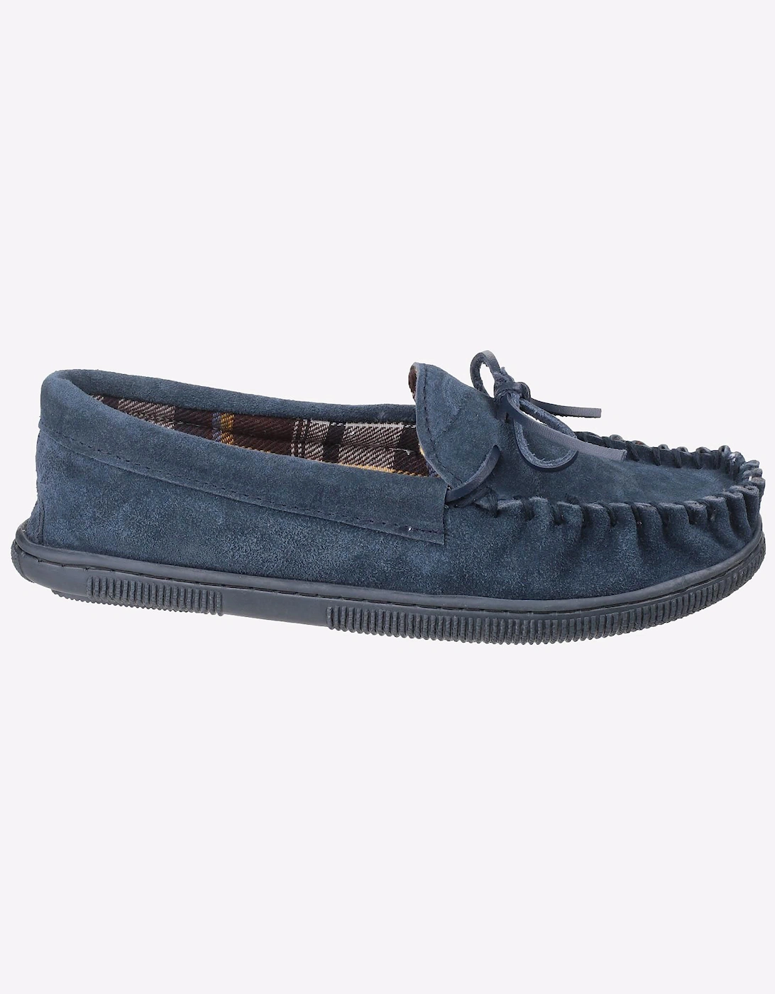 Cotswold Alberta Slip On Moccasin Slippers Mens Navy