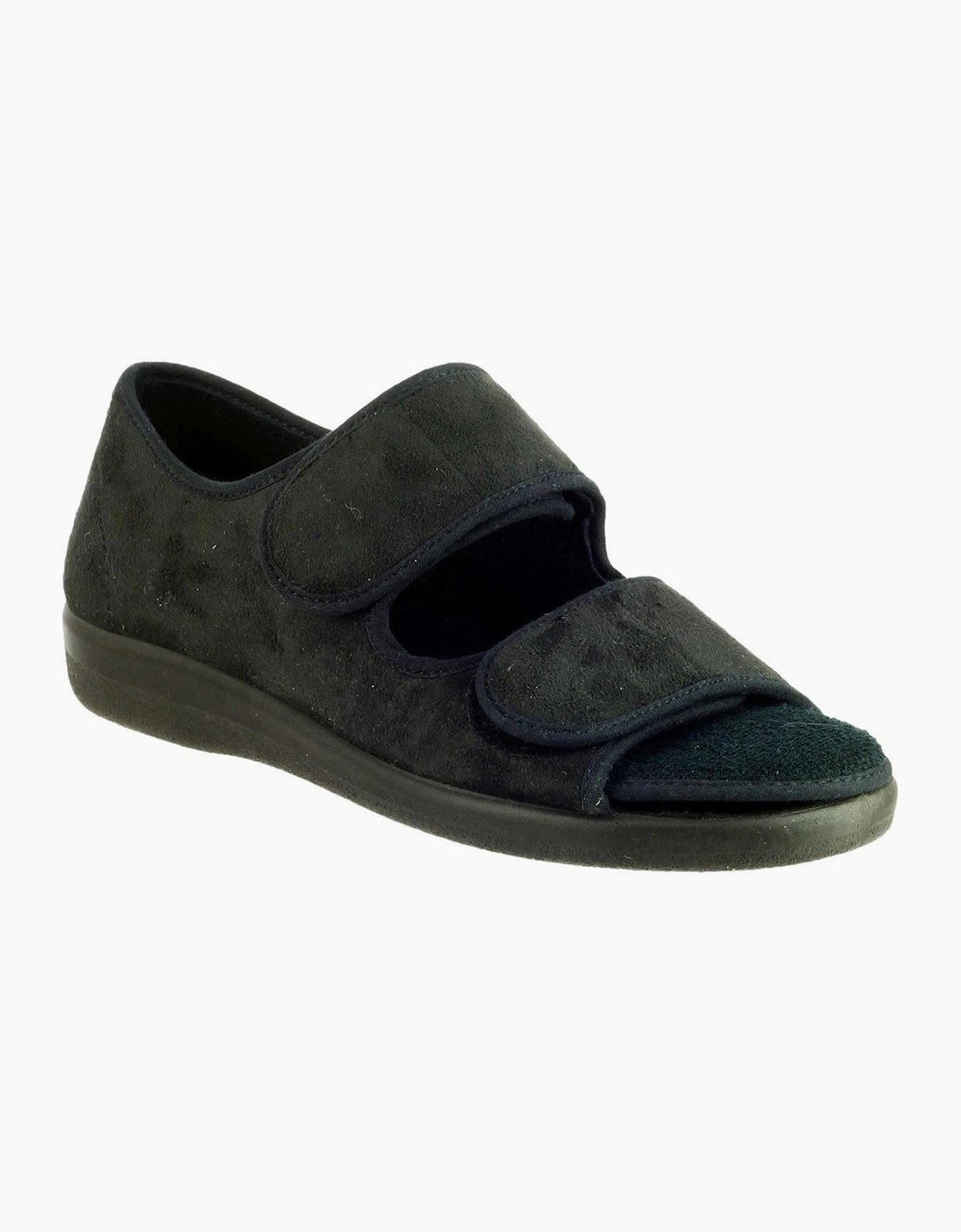 GBS Med Brompton Wide Fit Slipper Black