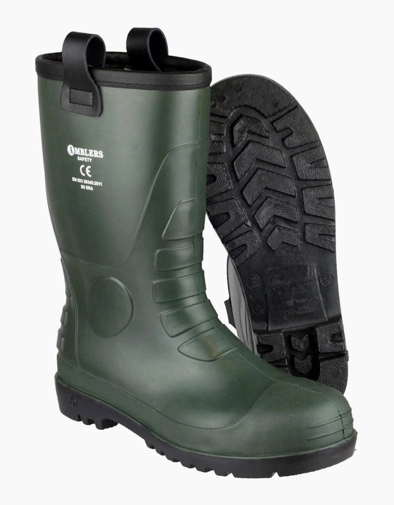 Amblers Safety FS97 PVC Rigger Safety Boots Mens Green