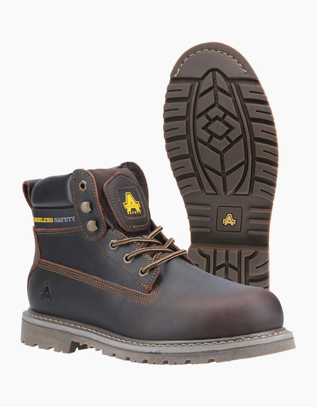 Amblers Safety FS164 Industrial Safety Boots Mens Brown