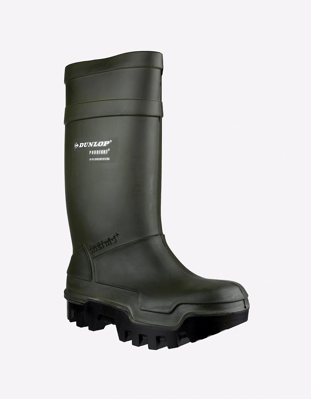Dunlop Purofort Thermo+ Full Safety Mens Wellingtons Green