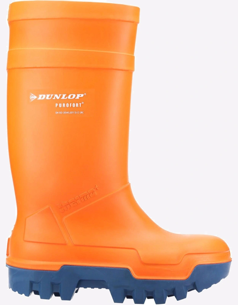 Dunlop Purofort Thermo+ Full Safety Mens Wellingtons Orange