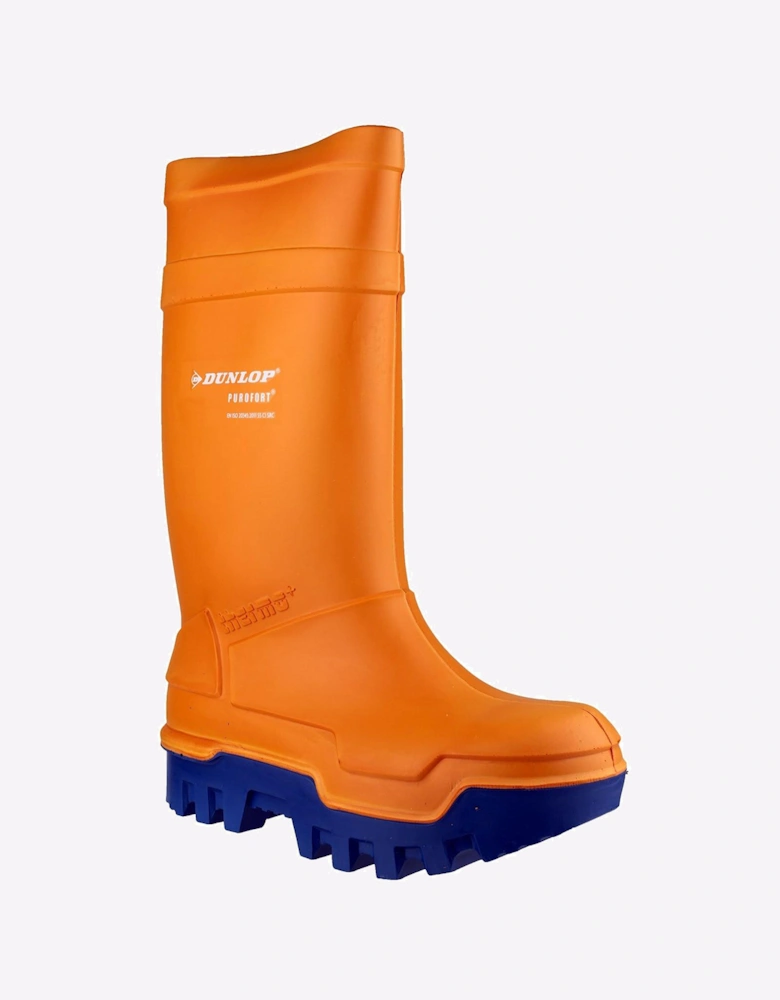 Dunlop Purofort Thermo+ Full Safety Mens Wellingtons Orange