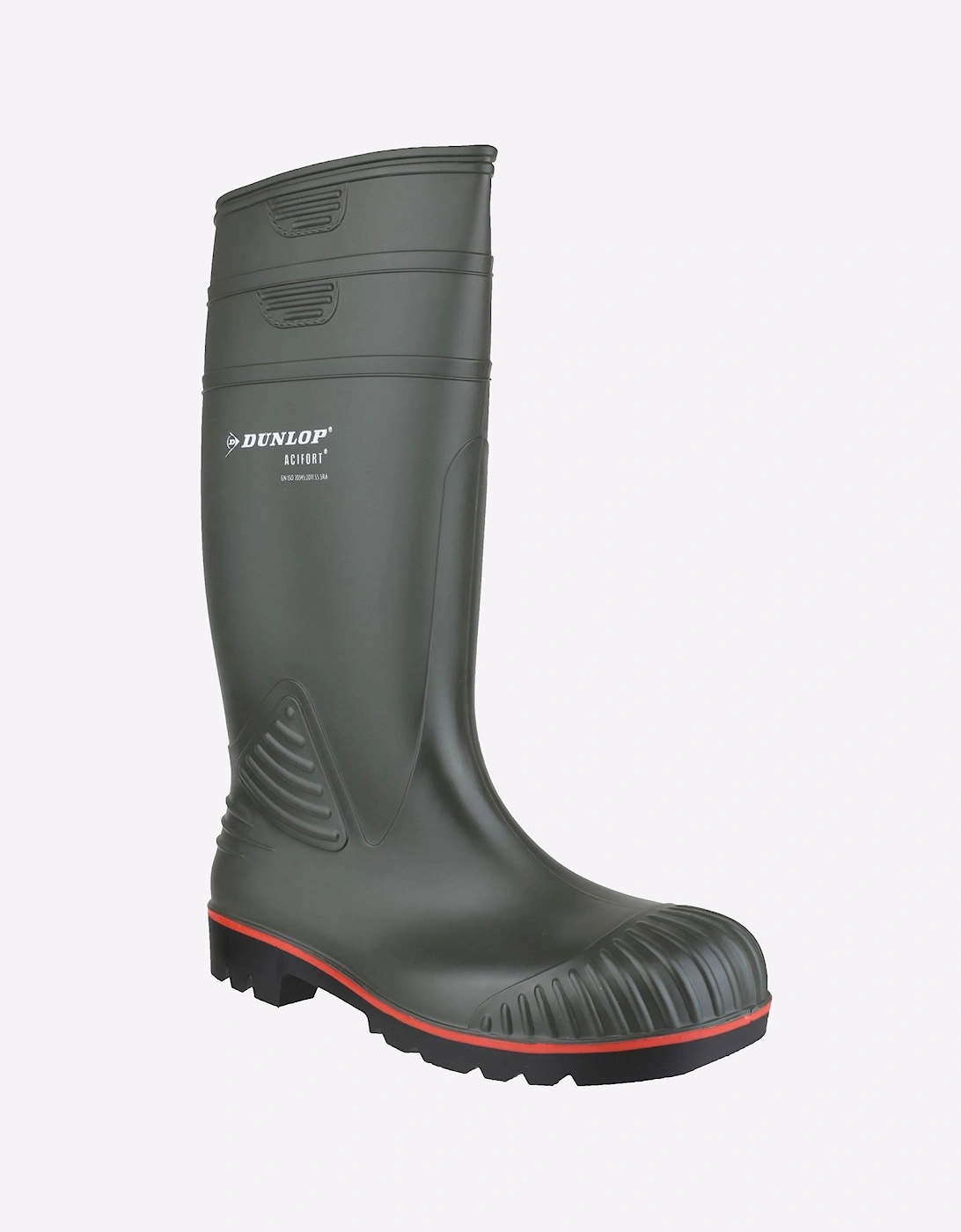 Dunlop Acifort Heavy Duty Full Safety Wellington Mens Green