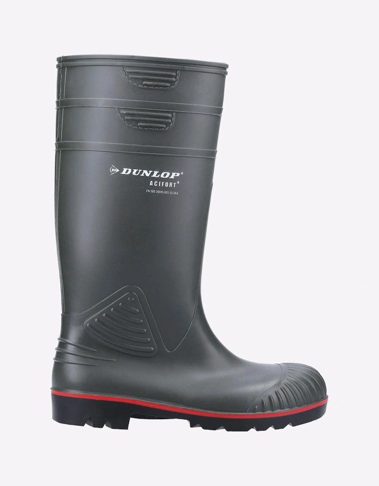 Dunlop Acifort Heavy Duty Full Safety Wellington Mens Green