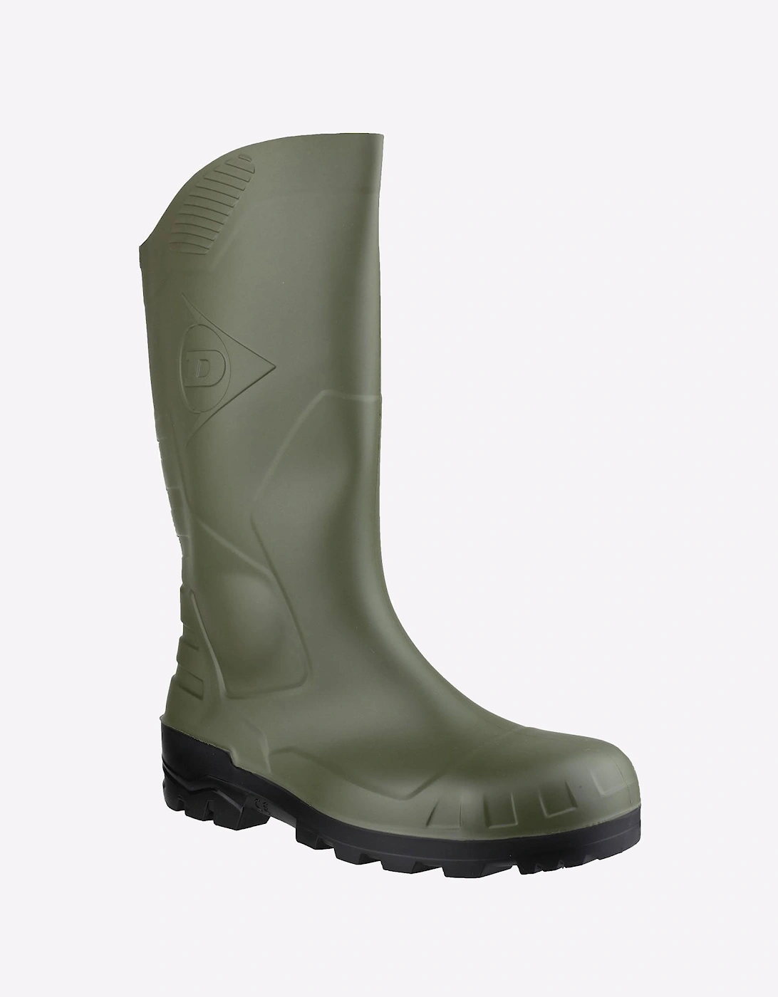 Dunlop Devon Unisex Safety Wellingtons Green/Black