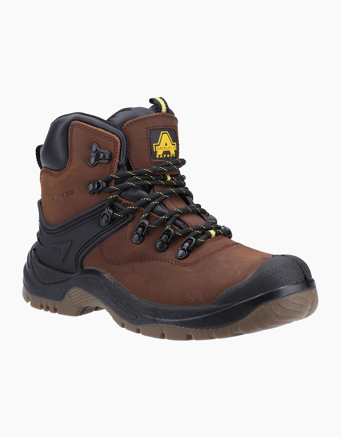 Amblers Safety Amblers FS197 Waterproof Lace up Safety Boot Mens Brown