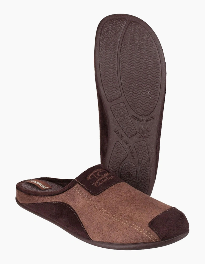 Cotswold Westwell Slip On Slippers Mens Brown