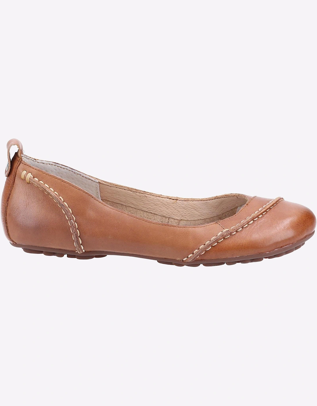 Hush Puppies Janessa Leather Womens Shoes Tan