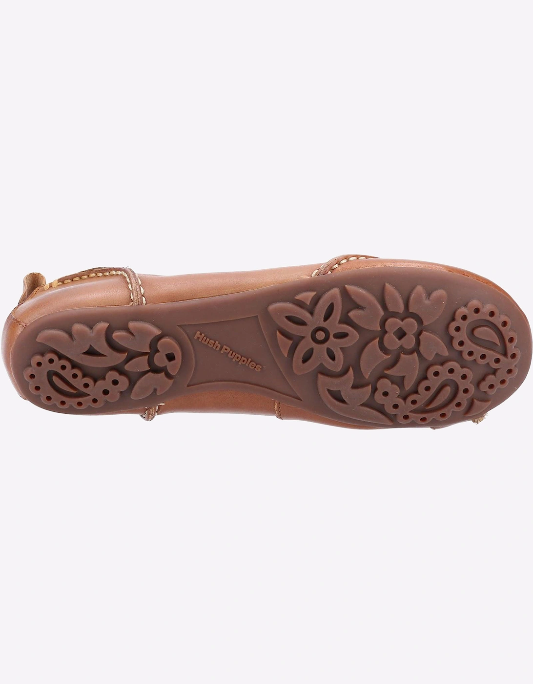 Hush Puppies Janessa Leather Womens Shoes Tan