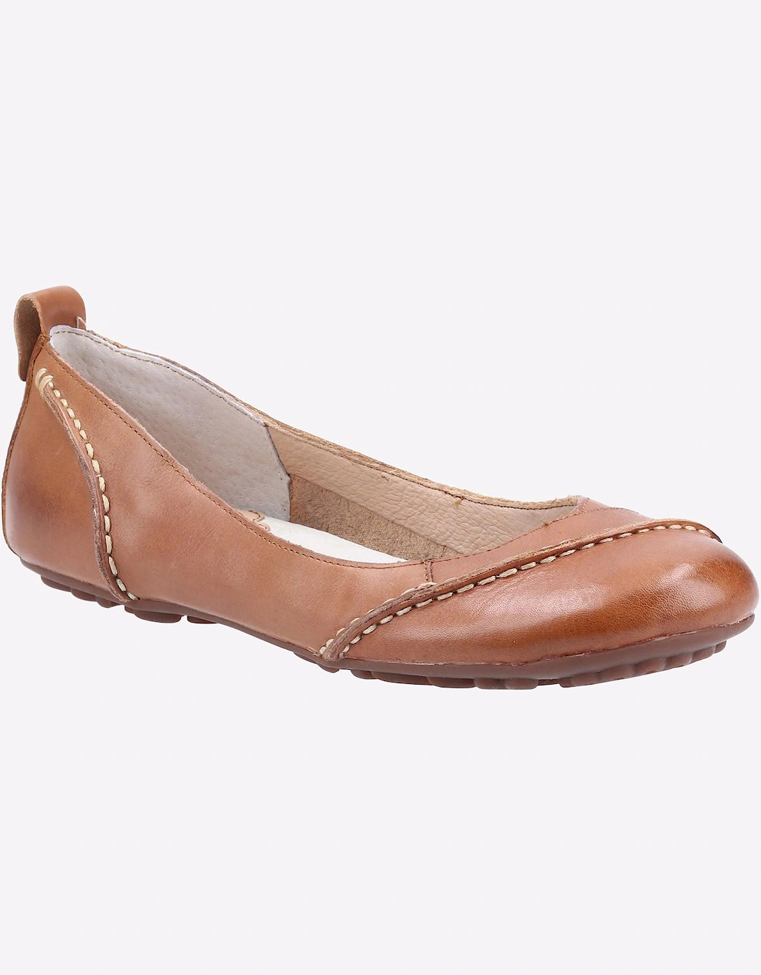 Hush Puppies Janessa Leather Womens Shoes Tan