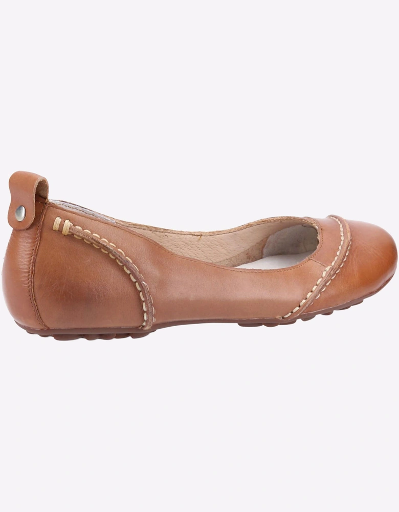 Hush Puppies Janessa Leather Womens Shoes Tan