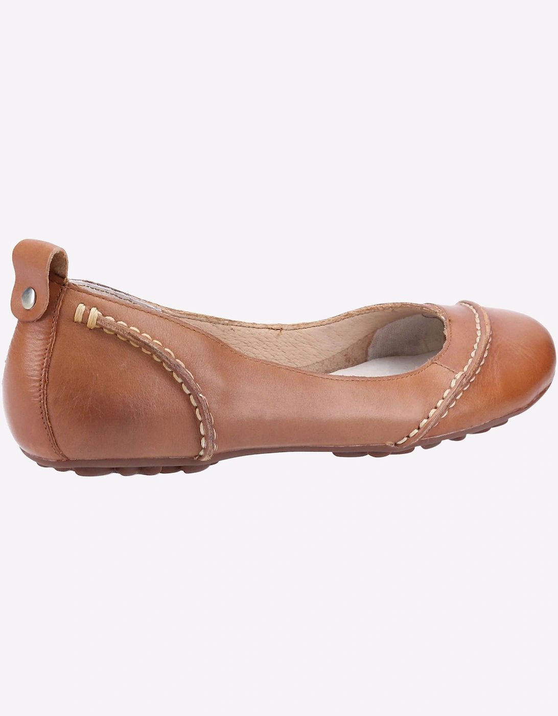 Hush Puppies Janessa Leather Womens Shoes Tan