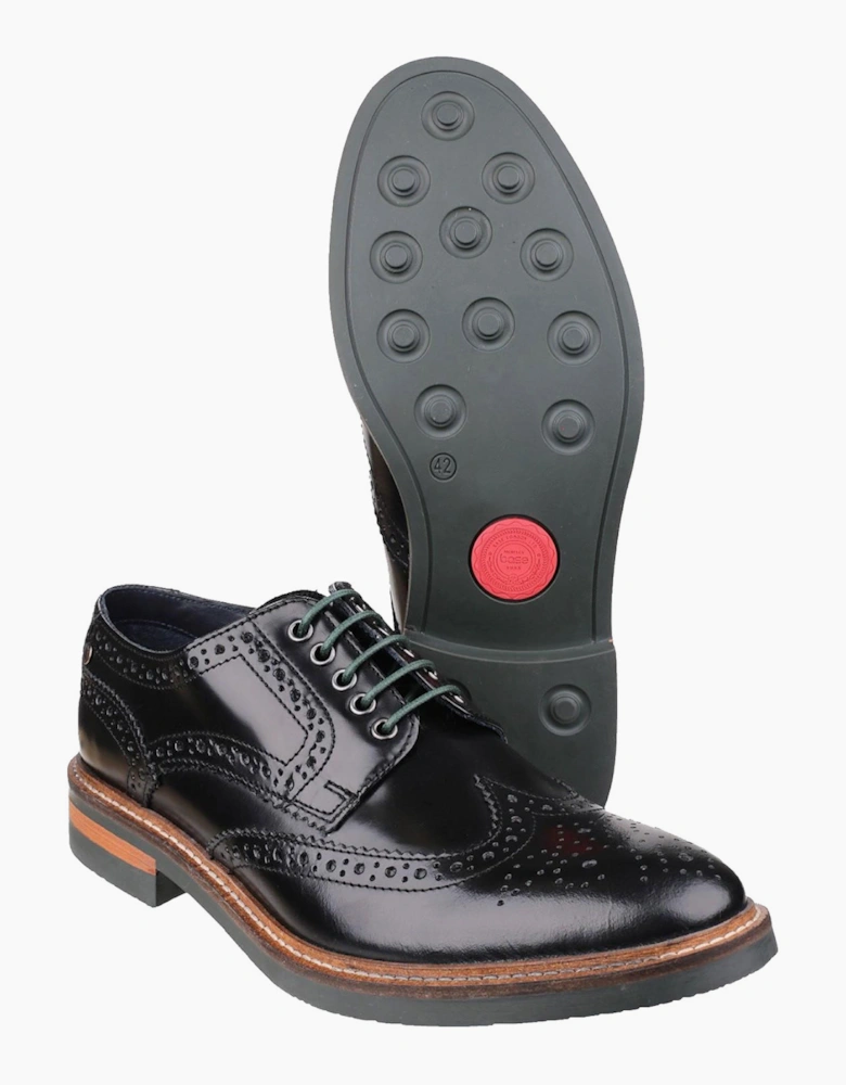 Base London Woburn Leather Mens Shoes Black