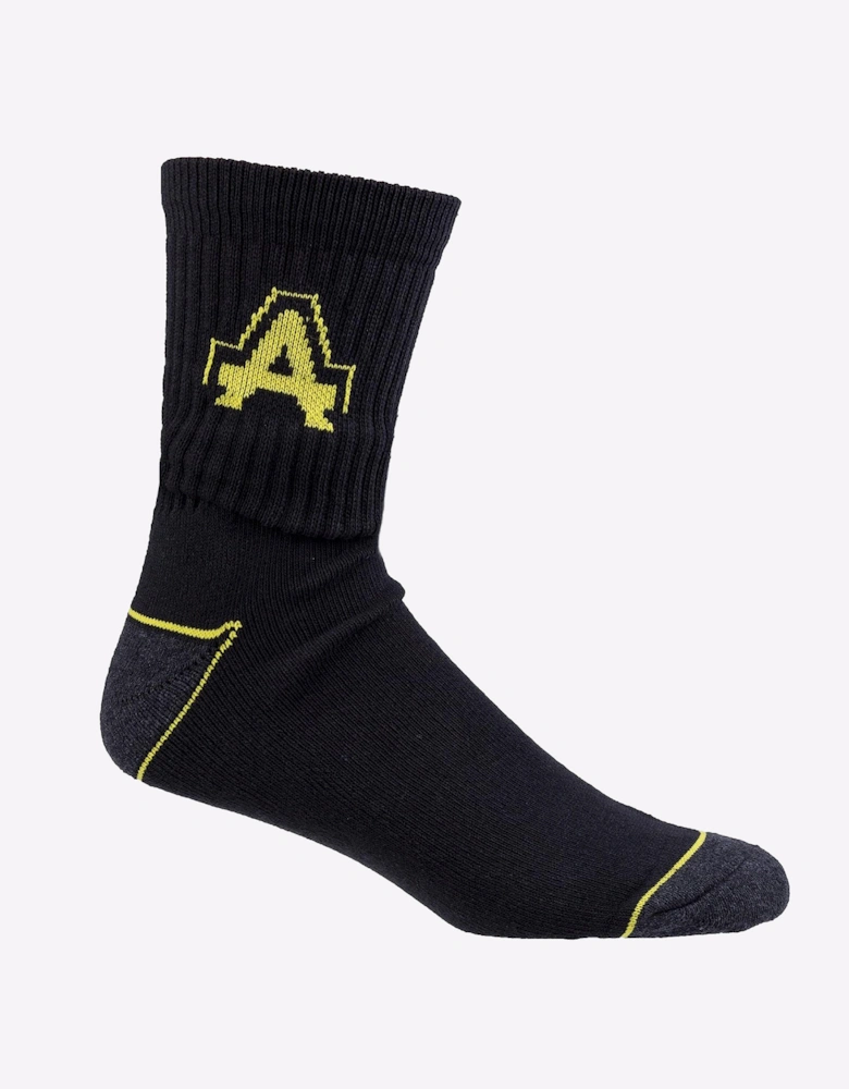 Amblers Safety Amblers Heavy Duty Work Socks (3-Pack) Black