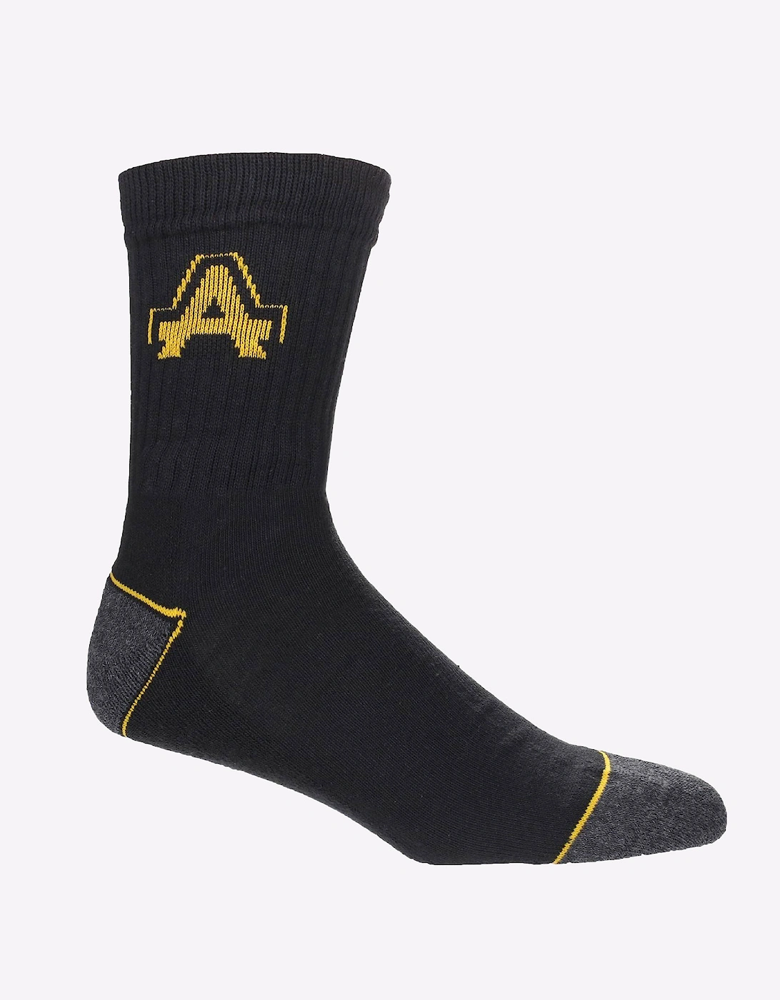 Amblers Safety Heavy Duty Work Socks 3-Pack Black