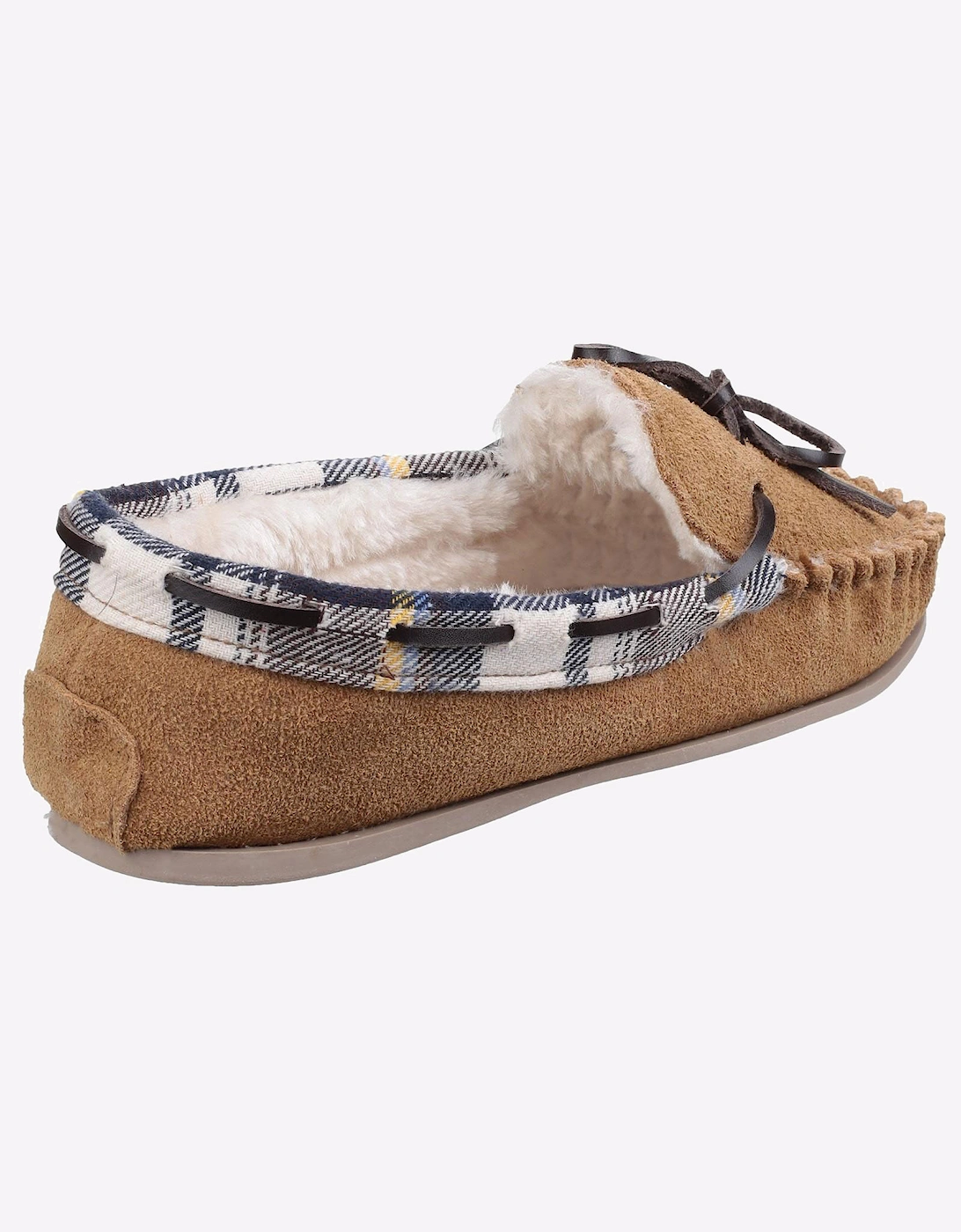 Cotswold Kilkenny Slip on Moccasin Slipper Womens Tan