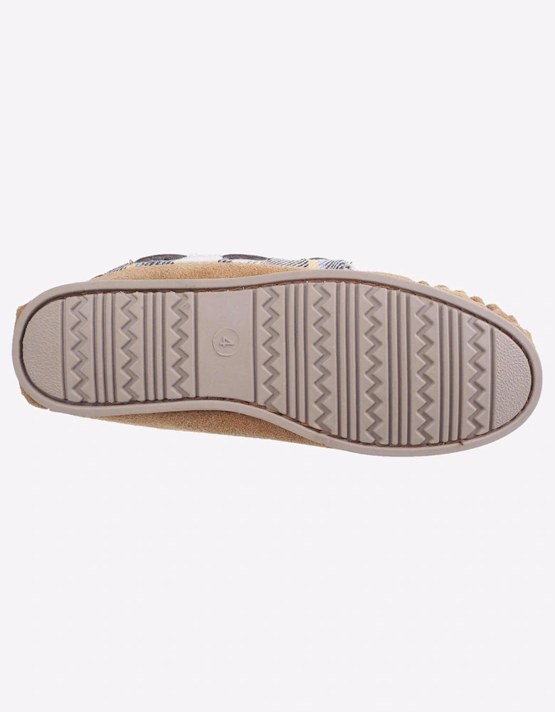 Cotswold Kilkenny Slip on Moccasin Slipper Womens Tan