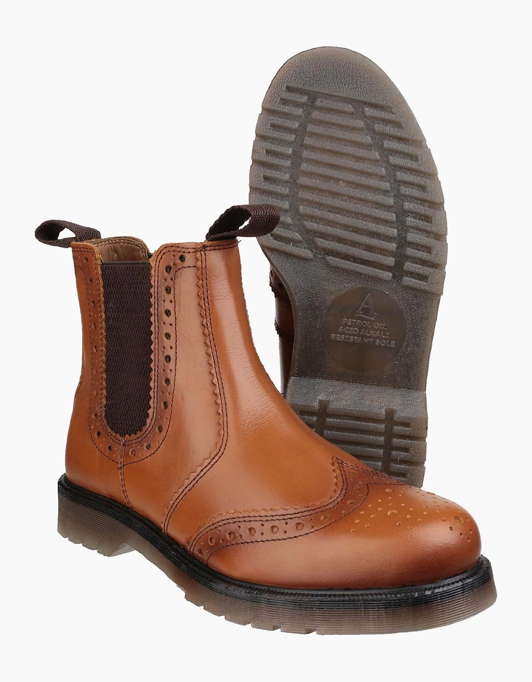 Amblers Safety Dalby Brogue Boots Mens Tan