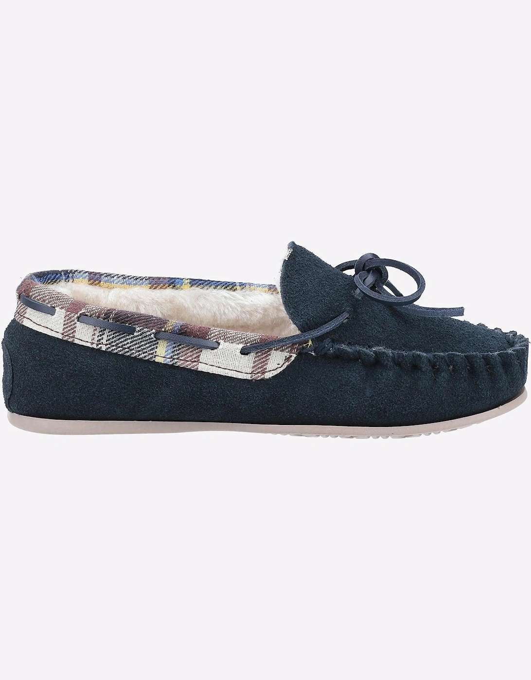 Cotswold Kilkenny Slip on Moccasin Slipper Navy