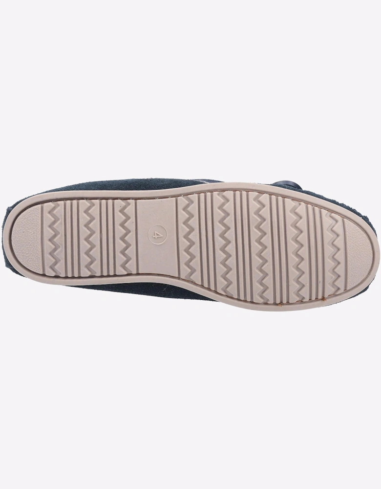 Cotswold Kilkenny Slip on Moccasin Slipper Navy