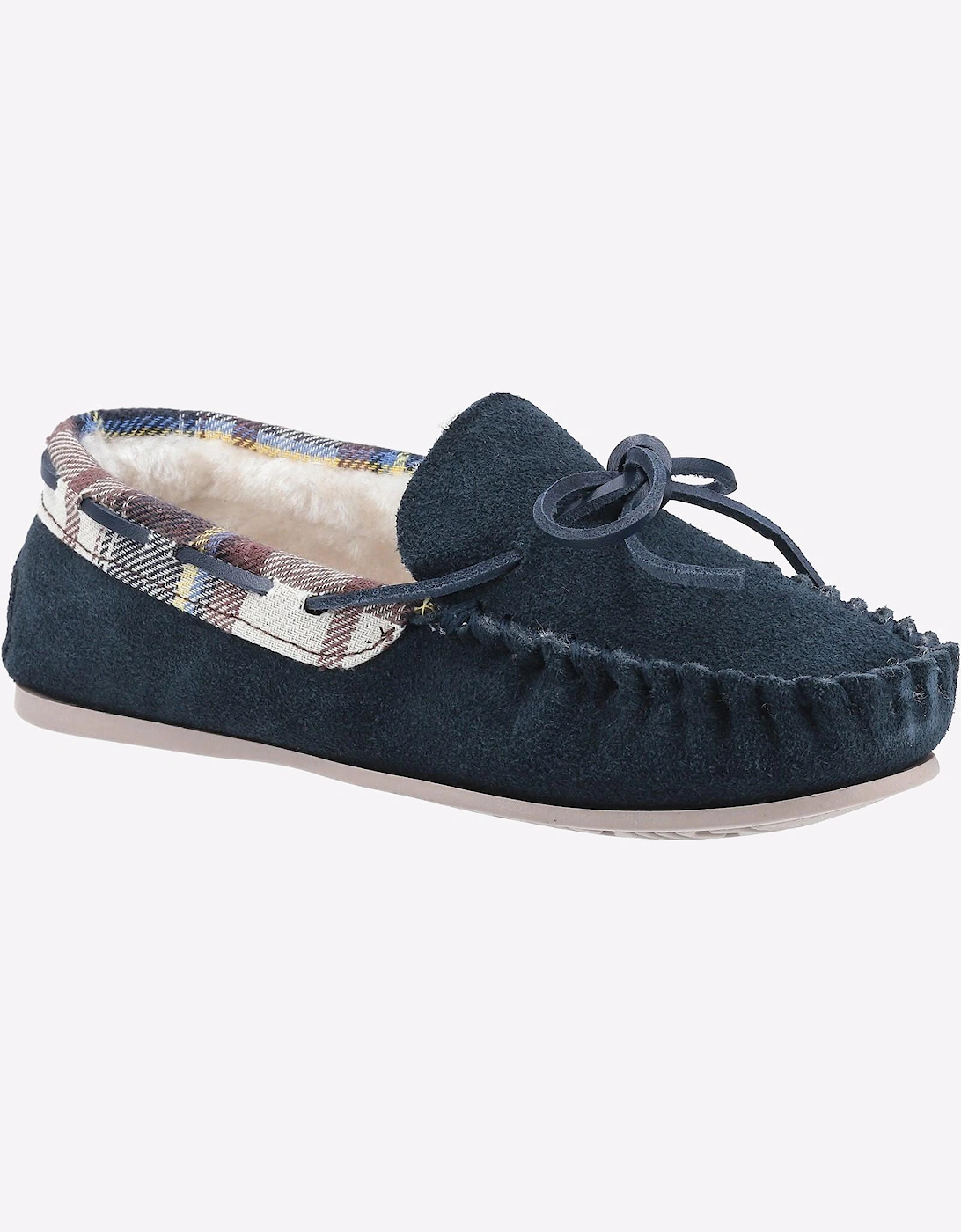 Cotswold Kilkenny Slip on Moccasin Slipper Navy