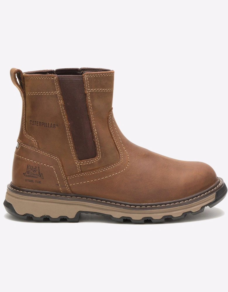 Caterpillar Safety Caterpillar Pelton Leather Safety Boots Mens Dark Beige