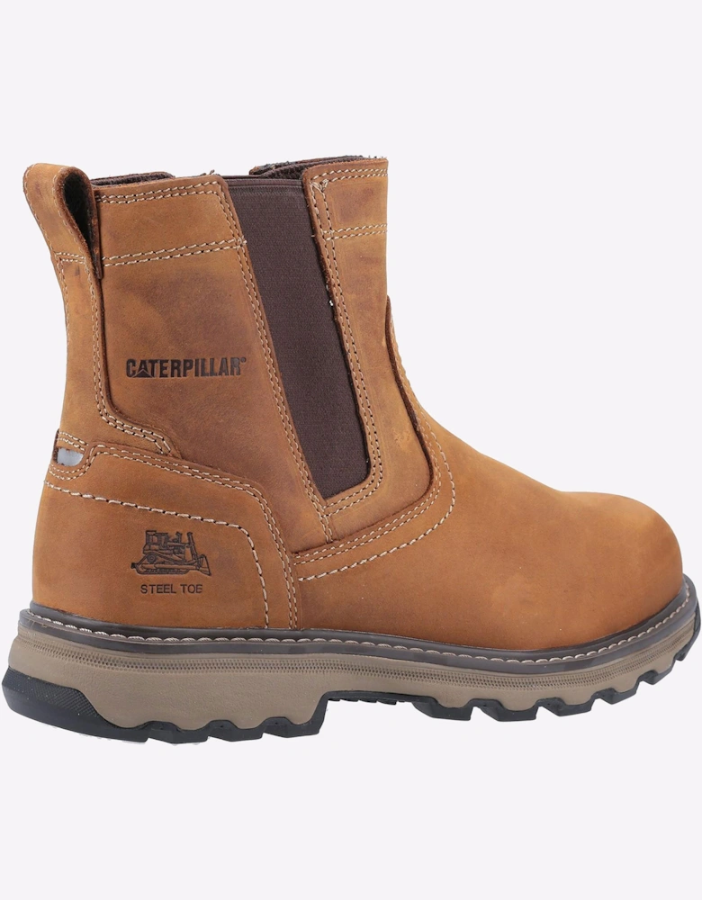 Caterpillar Safety Caterpillar Pelton Leather Safety Boots Mens Dark Beige