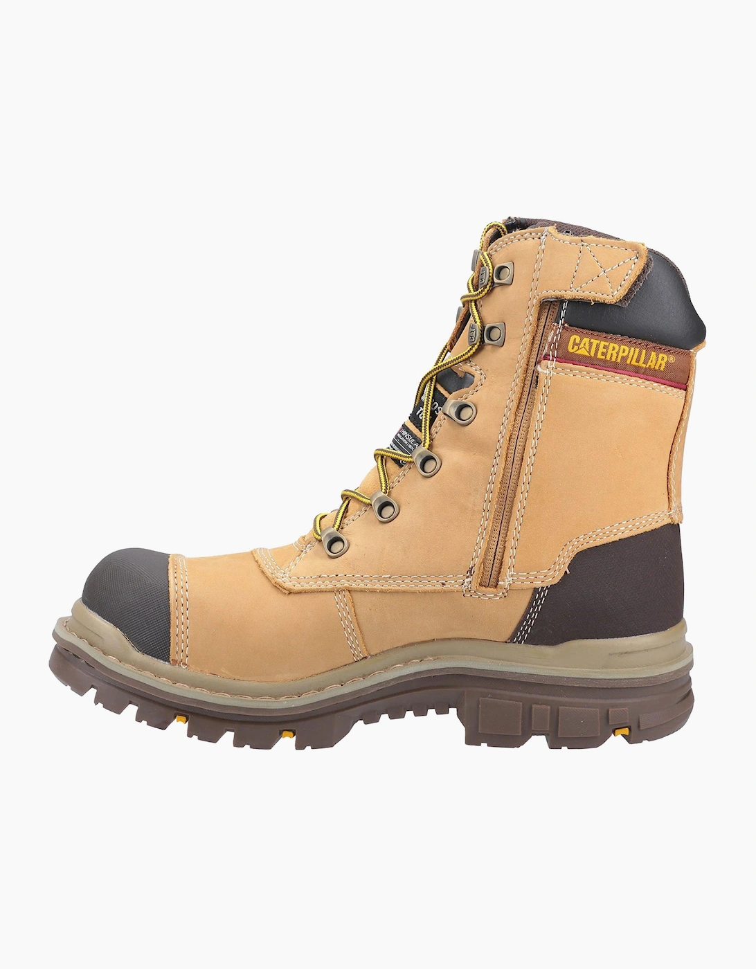 Caterpillar Safety Caterpillar Premier Leather Waterproof Safety Boot Mens Honey