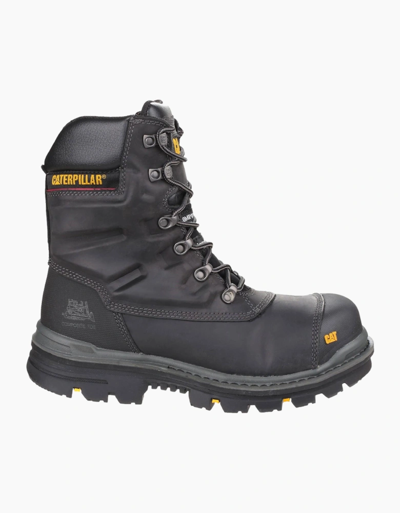 Caterpillar Safety Caterpillar Premier Leather Waterproof Safety Boot Mens Black
