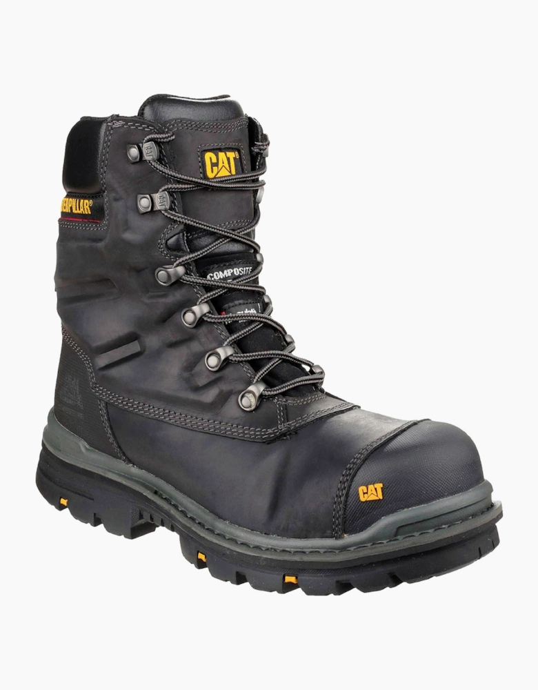 Caterpillar Safety Caterpillar Premier Leather Waterproof Safety Boot Mens Black
