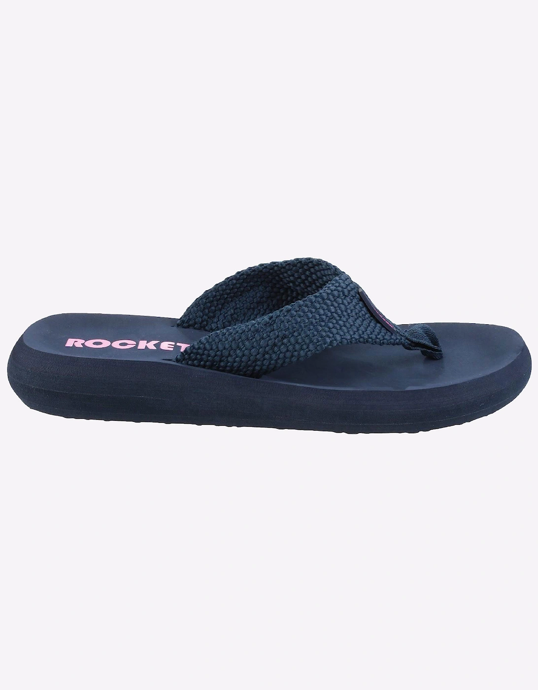 Rocket Dog Sunset Webbing Womens Flip Flops Navy