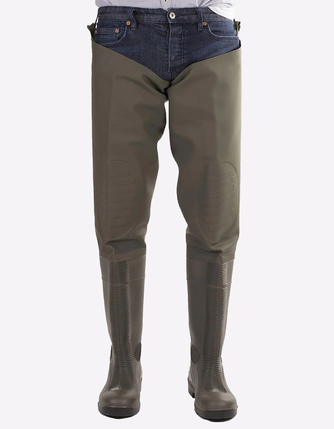 Amblers Safety Forth Waterproof Thigh Safety Wader Green