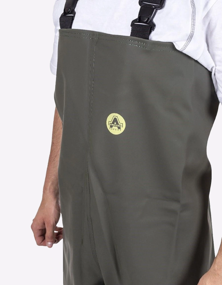 Amblers Safety Tyne WATEPROOF Chest Safety Wader Green