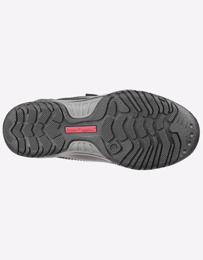 Hush Puppies Jezza Leather Junior Boys Shoes Black