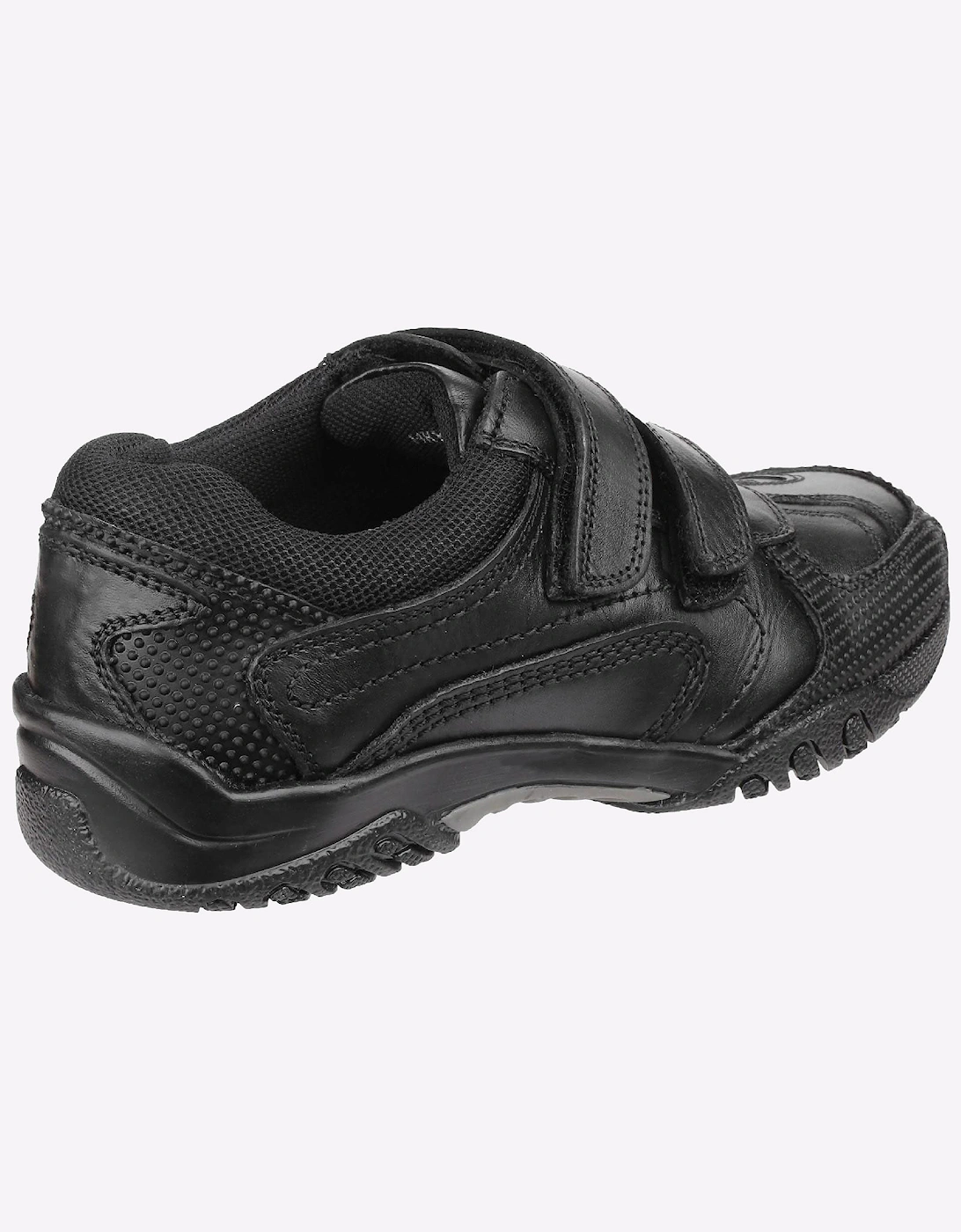 Hush Puppies Jezza Leather Junior Boys Shoes Black
