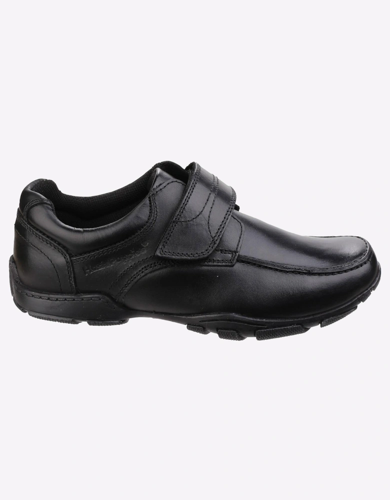 Hush Puppies Freddy 2 Leather Junior Boys Shoes Black