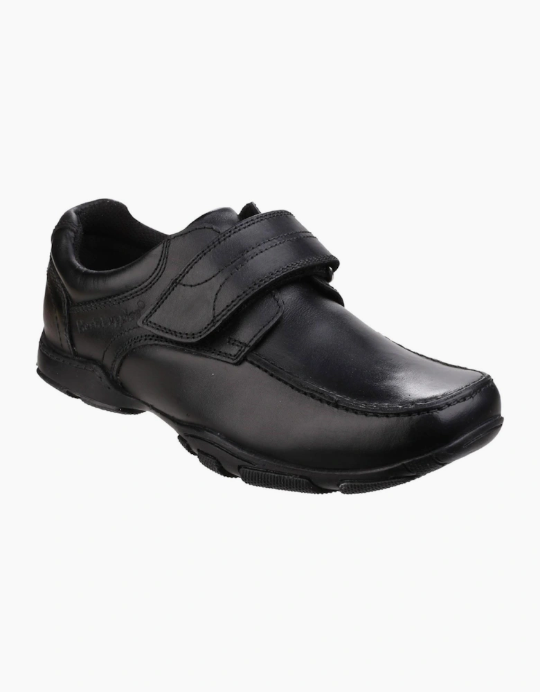 Hush Puppies Freddy 2 Leather Junior Boys Shoes Black