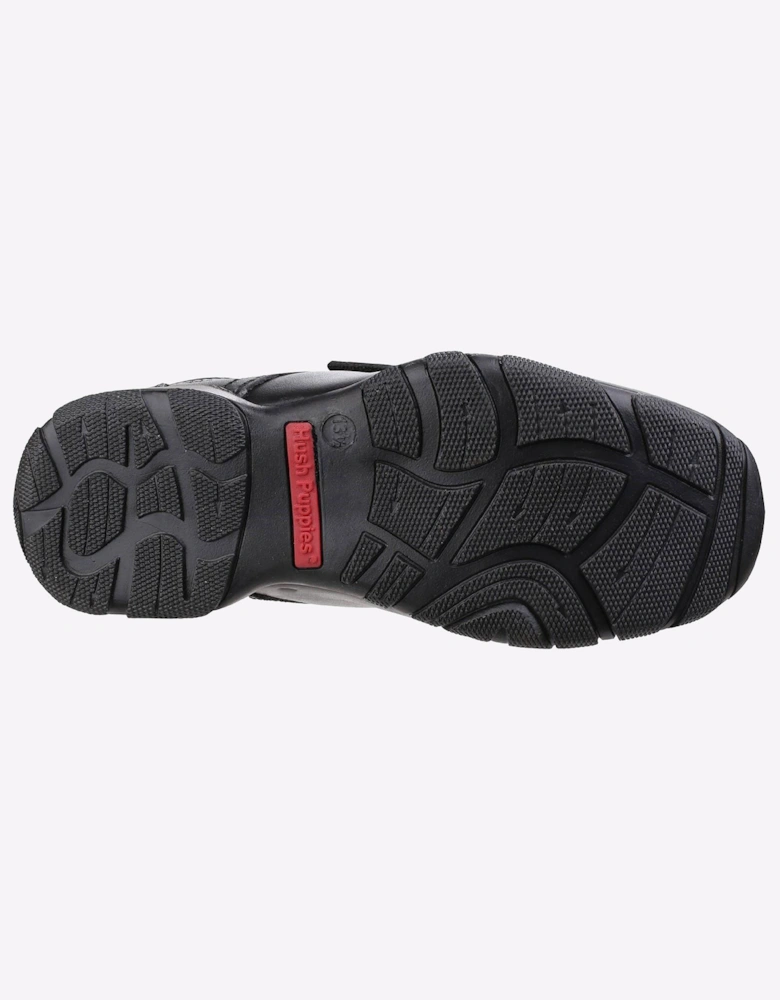 Hush Puppies Freddy 2 Leather Junior Boys Shoes Black