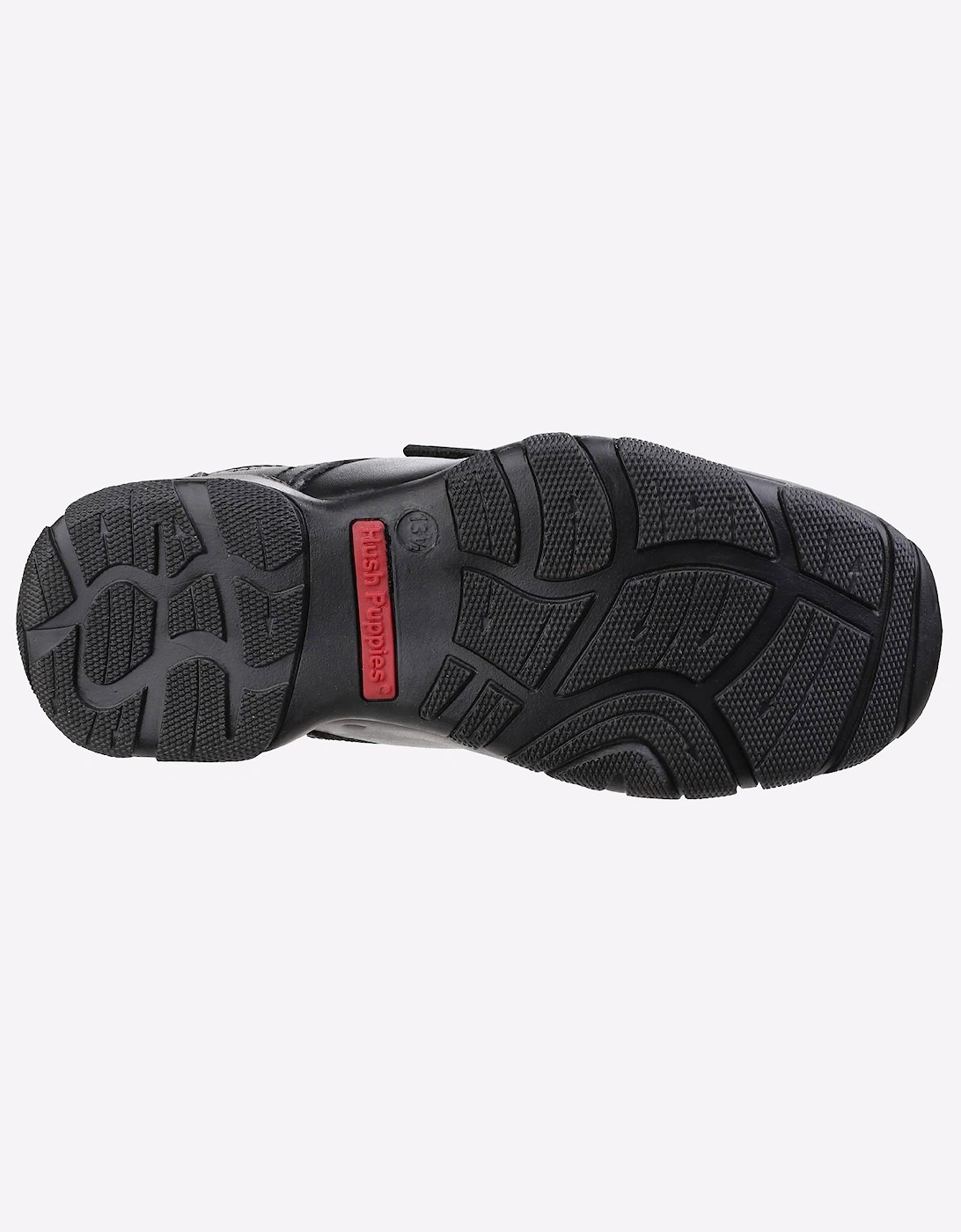 Hush Puppies Freddy 2 Leather Junior Boys Shoes Black