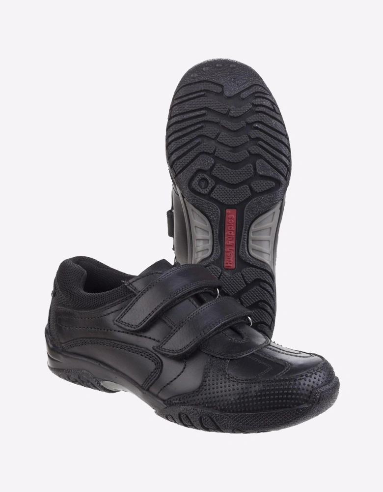 Hush Puppies Jezza Senior Boys Mens Shoes Black