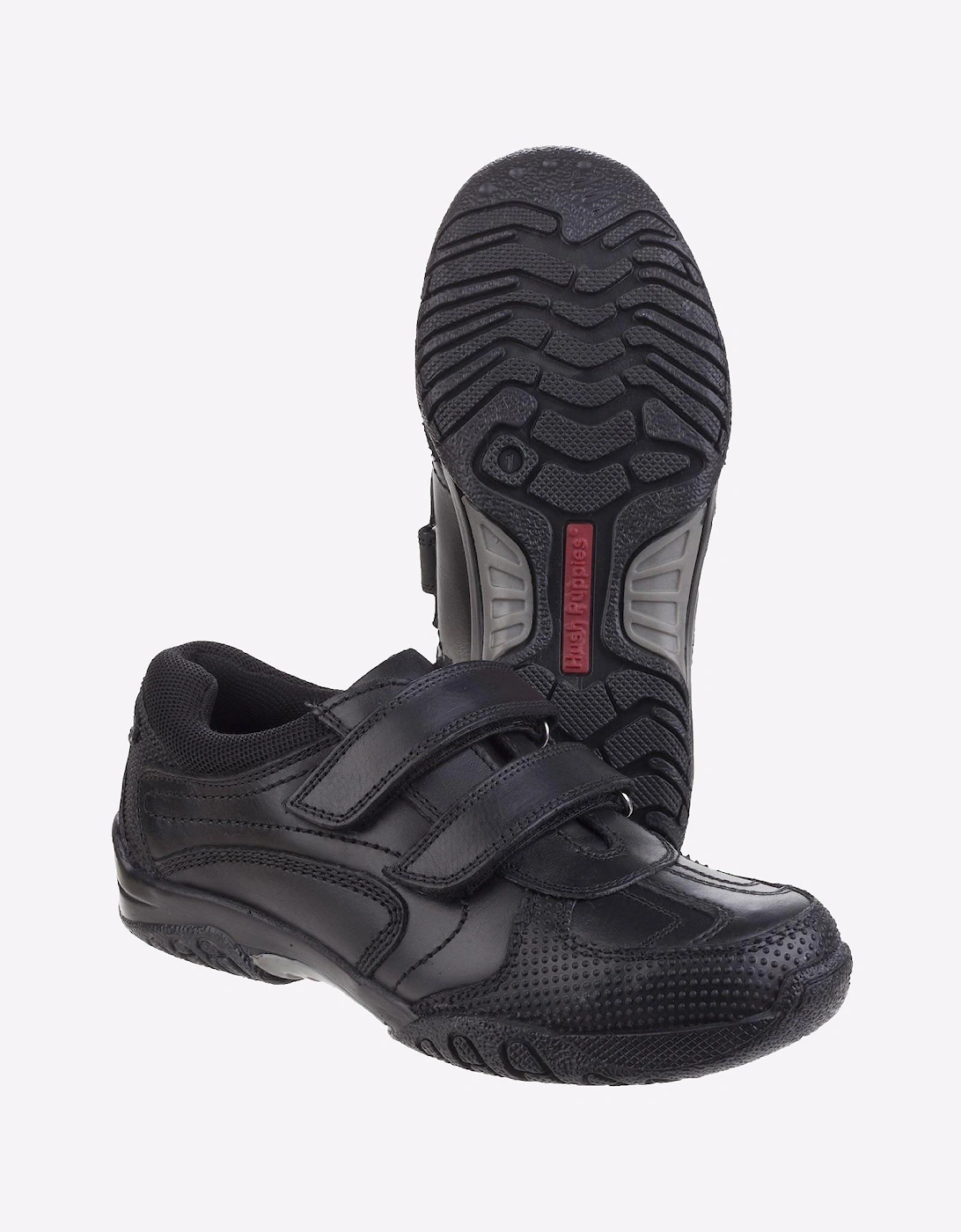 Hush Puppies Jezza Senior Boys Mens Shoes Black