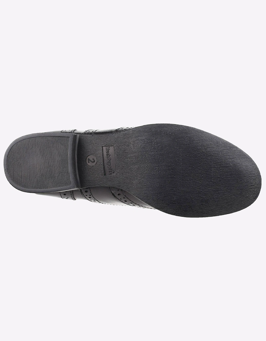 Hush Puppies Kada Leather Junior Boys Shoes Black