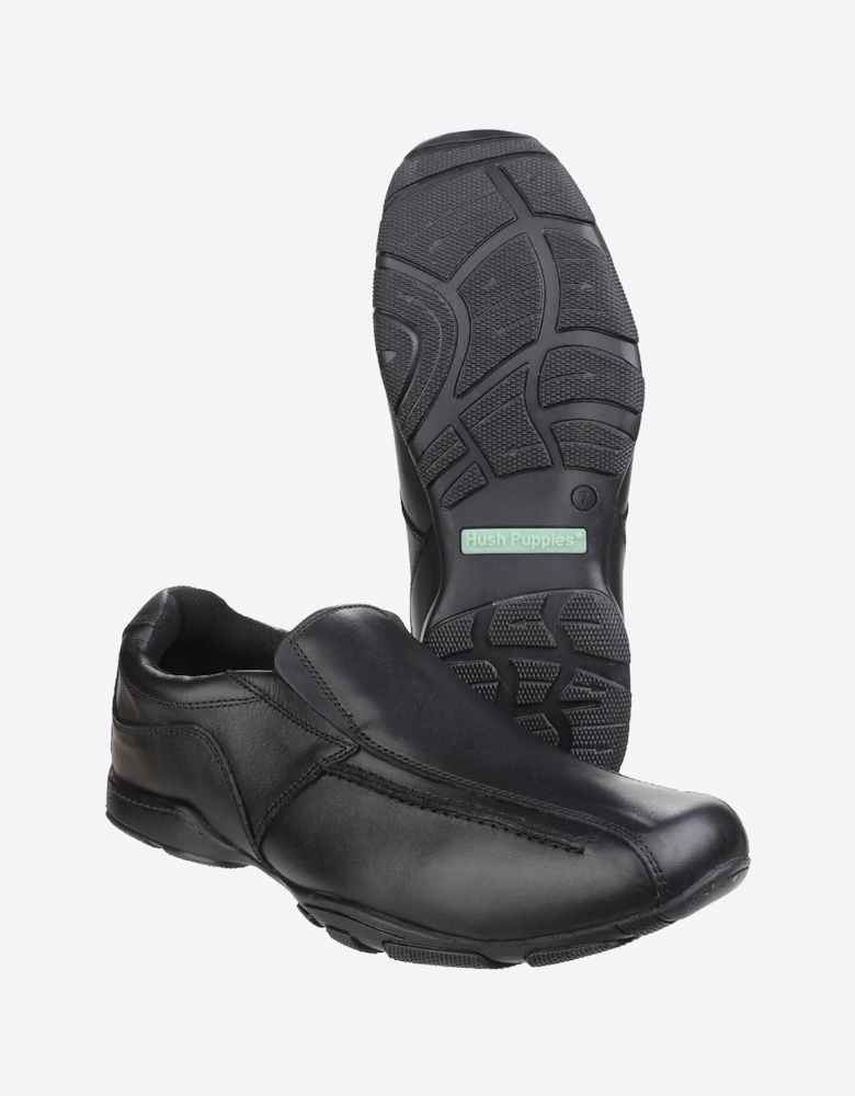 Hush Puppies Bespoke Senior Boys Mens Shoes Black