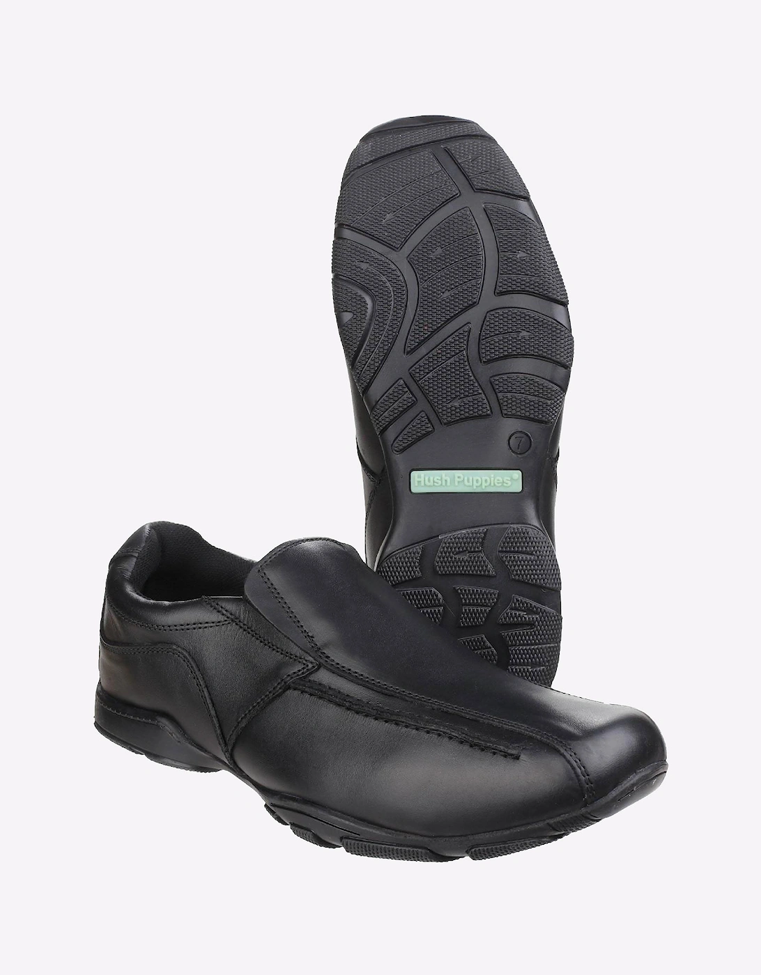 Hush Puppies Bespoke Senior Boys Mens Shoes Black