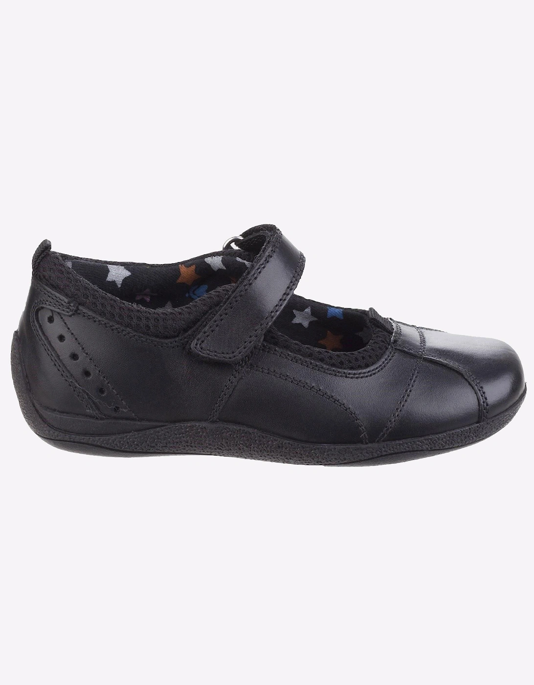 Hush Puppies Cindy Leather Junior Girls Shoes Black